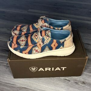 Ariat Hilo Navy Cave Creek Multicolor Aztec Pattern Shoes